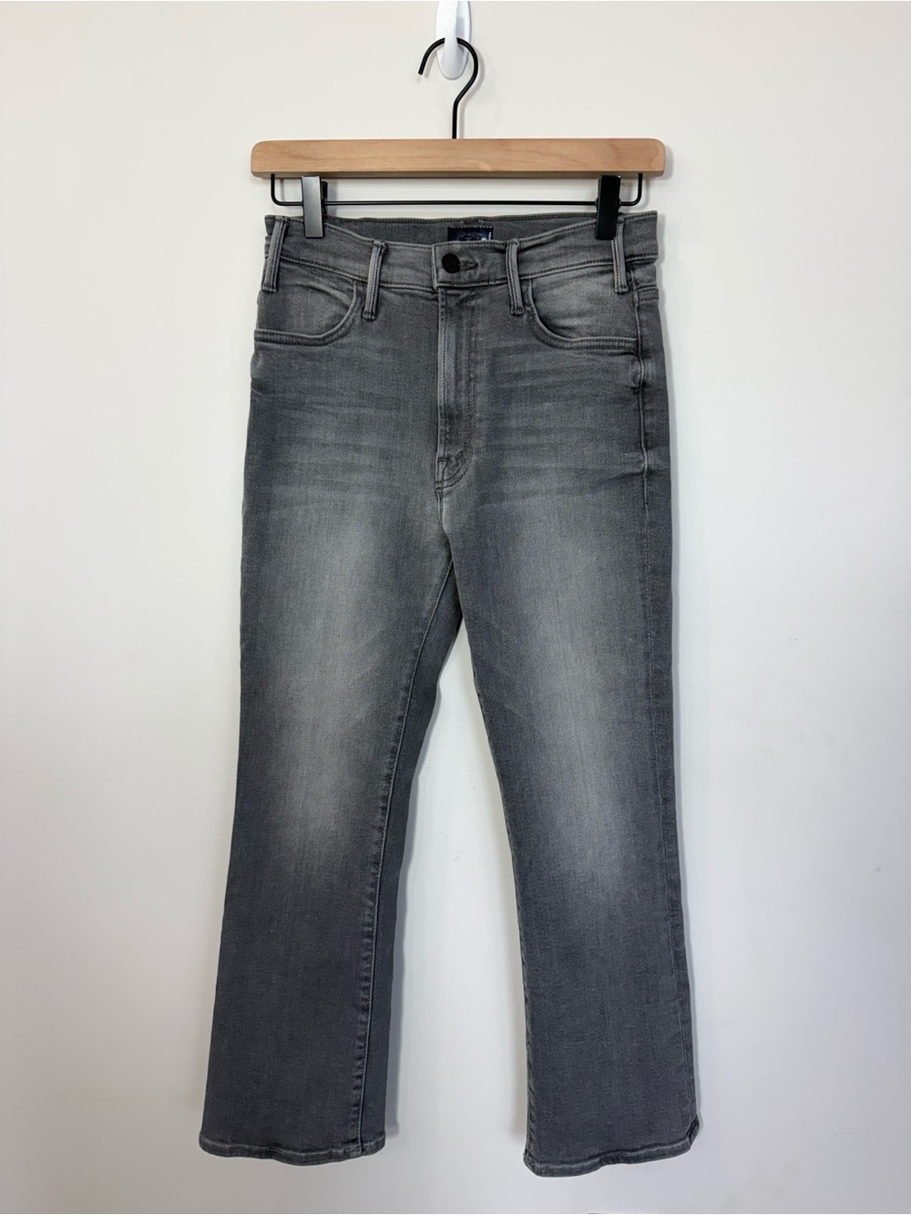 MOTHER Lil’ Hustler Ankle Escape Goat Gray Jeans Size 26